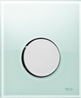TECEloop Urinal, панель смыва для писсуара стеклянная. Стекло зеленое, клавиша хром глянцевый. 9242653